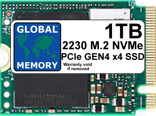 1TB M.2 2230 PCIe Gen4 x4 NVMe SSD FOR MICROSOFT SURFACE 3 / 4 / Pro (X, 7+, 8, 9) / GO / STEAM DECK 1TB M.2 2230 PCIe Gen4 x4 NVMe SSD FOR MICROSOFT SURFACE 3 / 4 / Pro (X, 7+, 8, 9) / GO / STEAM DECK